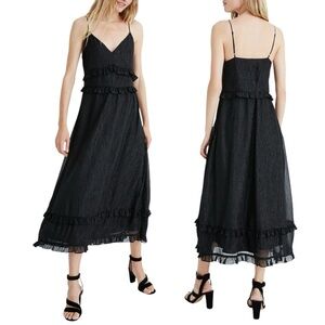 MADEWELL Shimmer Ruffle Cami Dress. Size‎ 8